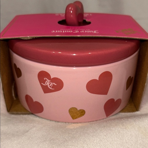 Juicy Couture Pink Heart Ceramic Jar - Picture 2 of 2